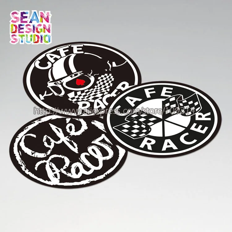 

Cafe Racer Old School Ride Ace Sticker Helmet Moto Motorcycle Auto Decal Sticker Waterproof 23