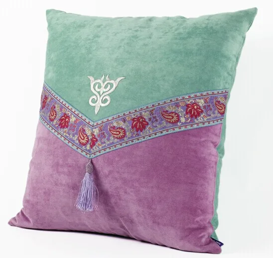 Home Textile Tassel Embroidery Cushion Cover Green Pillow Cover Arab Mesmerizing Western Style Decorative Pillows Home Textile Tassel Embroidery Cushion Cover Green Pillow Cover Arab Mesmerizing Western Style Decorative Pillows
