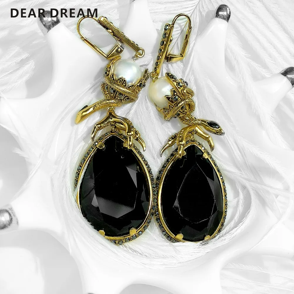 

Fashion Snake Pendant Design Dangle Earrings For Women Gril Party Handmade Trendy Jewelry