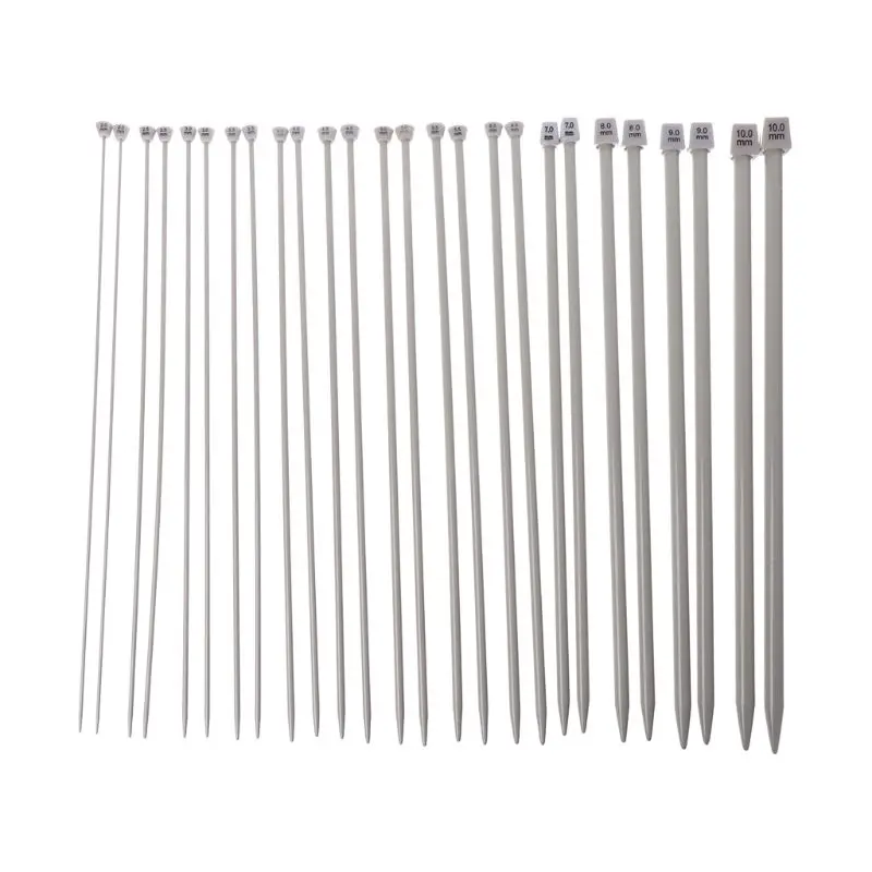 

13Pairs In 13Sizes 2mm to 10mm Knitting Needles Set Single-Pointed Knitwear DIY Tool Stainless Steel
