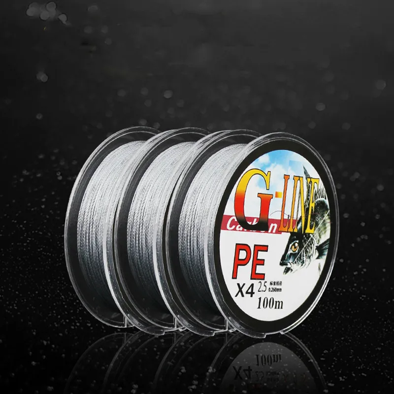 

4 Strands 6-80LB PE Braided Fishing Line Rope Fishing Wire For Lure Multifilament Line German Raw Materials Goods for Fishing