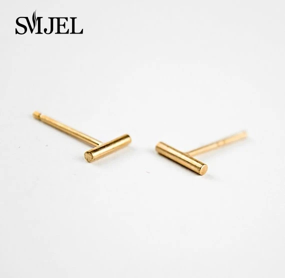 SMJEL Простой Дизайн Крошечные серьги-гвоздики для женщин милая серьга в виде стержня Модные ювелирные изделия 10pc-S079