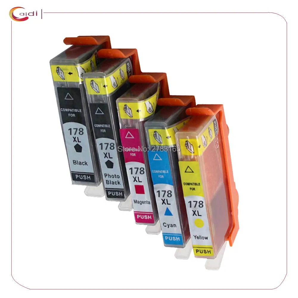 5PCS Compatible hp 178 hp178 compatible ink cartridge For HP Photosmart