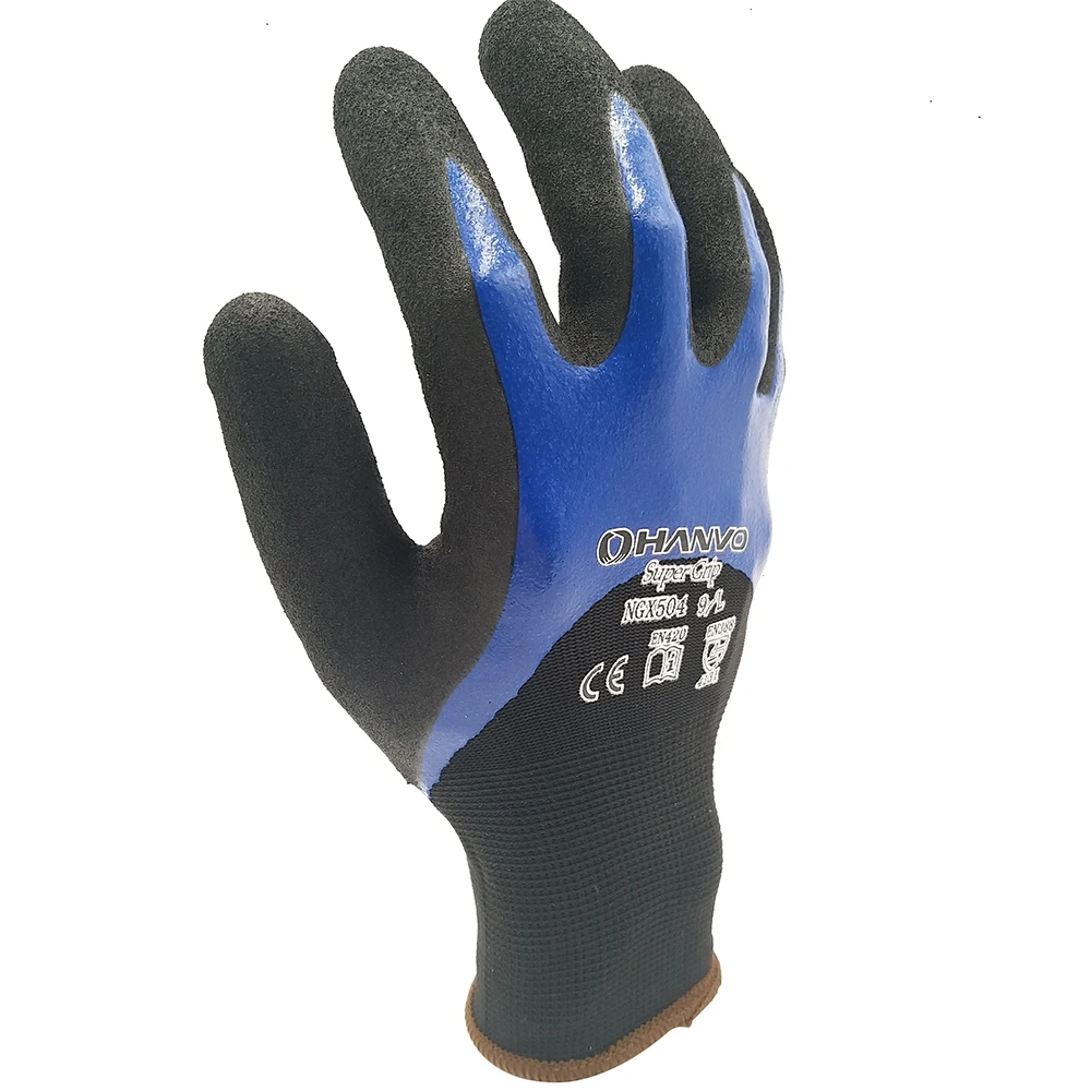 Hanvo нейлон/спандекс с 3/4 синий матовый Нитриловое покрытие для ...