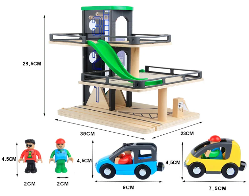Деревянная игрушечная автостоянка с автомобилем из сплава, игрушки для гоночного автомобиля, игра для соревнований, образовательная Интерактивная детская игрушка, автомобильный транспорт