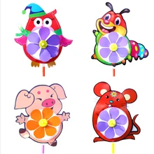 Plastic Cartoon Animals Wind Spinner Windmill Cute Kids Outdoor Toys