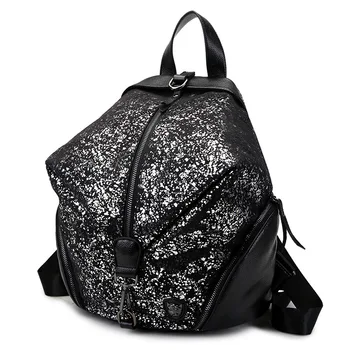

2018 New Fashion Women Backpack Multifunction Mommy Bags for Female Make Up Double Shoulder Storage Backpack Sequin Bag