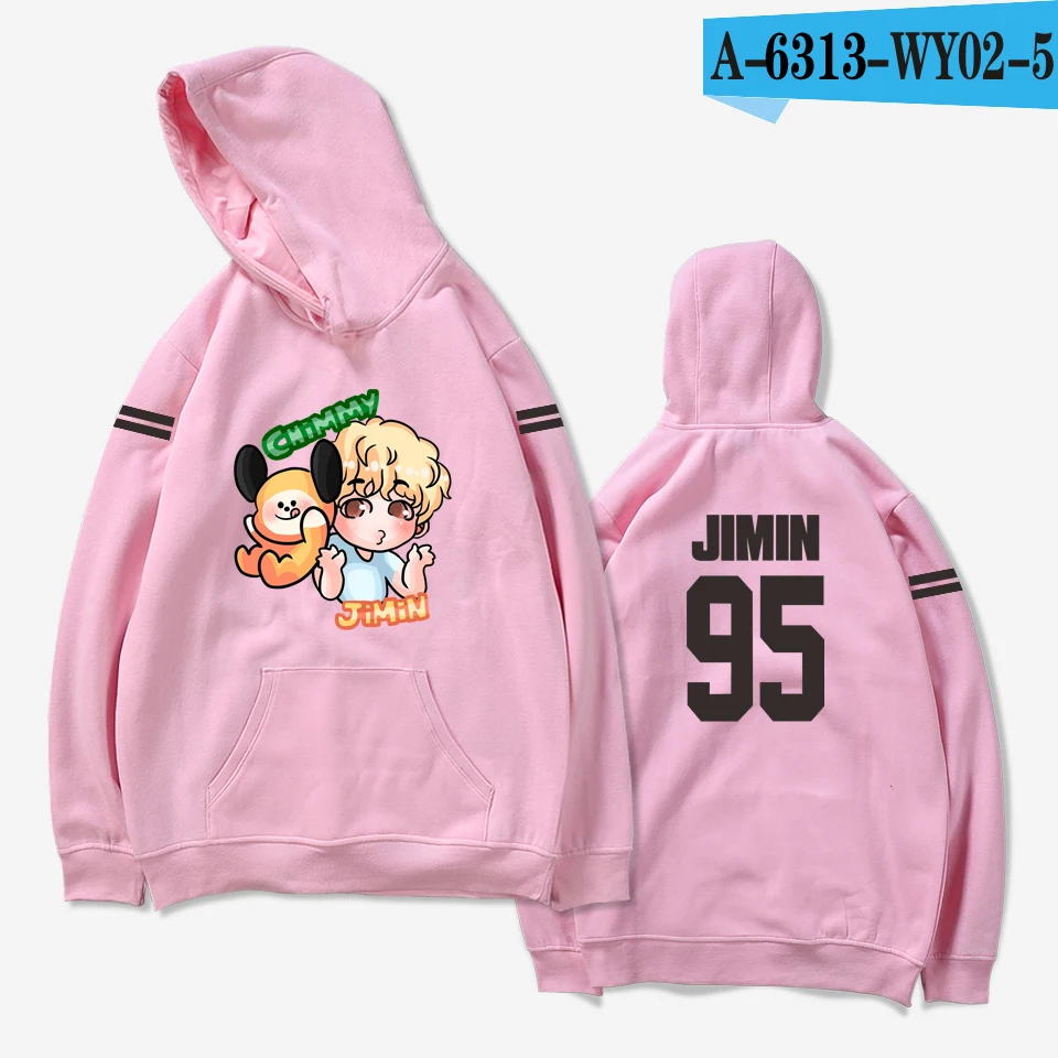 aikooki hoodies women Bangtan Boys Kpop idol Hoodies Sweatshirts Autumn Streetwear Fans Hoodies Cap Casual Clothes Plus Size - Цвет: pink