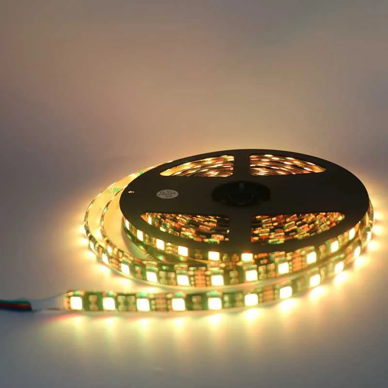 SZYOUMY 5 м 300 светодиодный s RGB 5050 SMD гибкие Светодиодные ленты света 60 светодиодный s/M Водонепроницаемый IP65 светодиодный лампа 5050 Черный PCB DC 12 В