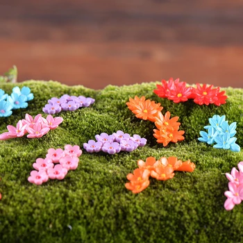 

New 10Pcs/bag Miniature Flower Moss Bonsai DIY Crafts Fairy Garden Landscape Decor