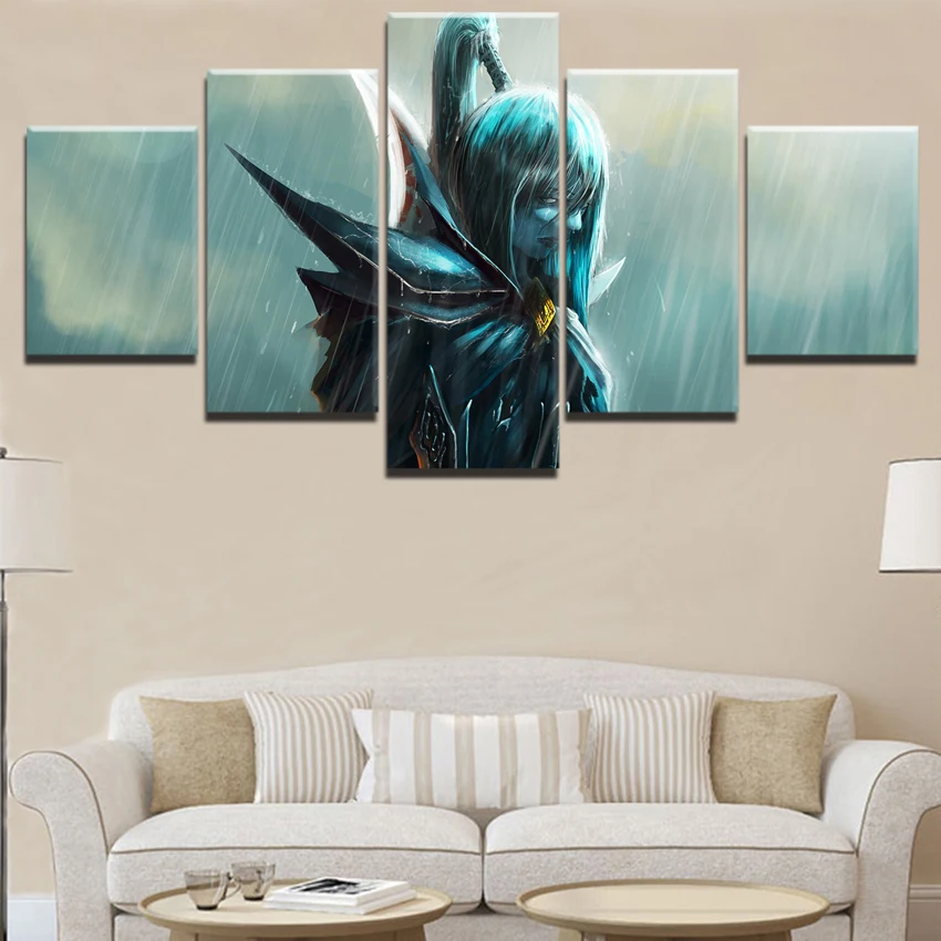 HD Print Canvas Printed DOTA 2 Game 5 Pieces Modern Decorative Home Print Poster Canvas Painting Wa