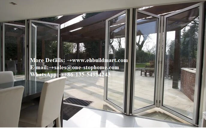 モダンなデザインのアルミニウム製折りたたみドア 家 別荘 ホテル プロジェクト用の二重折りたたみドア Doors Aliexpress