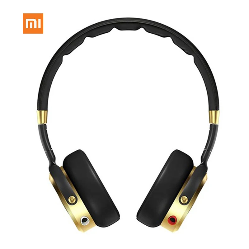 

Original Xiaomi Headset Black+Champagne Gold Mi HiFi Stereo Headphone with Mic Foldable 3.5mm Music Earphone Microphone Newest