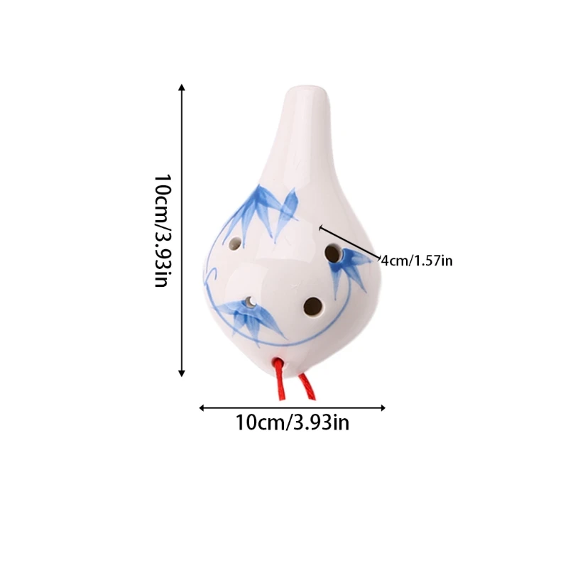 Профессиональный 6 отверстий ocarina керамический альт AC ключ флейта музыкальный инструмент Jul4_25