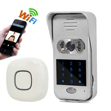 MOUNTAINONE безопасности дома, домофон Системы видеомонитор Беспроводной WI-FI дверной звонок Цифровой WI-FI видео-телефон двери