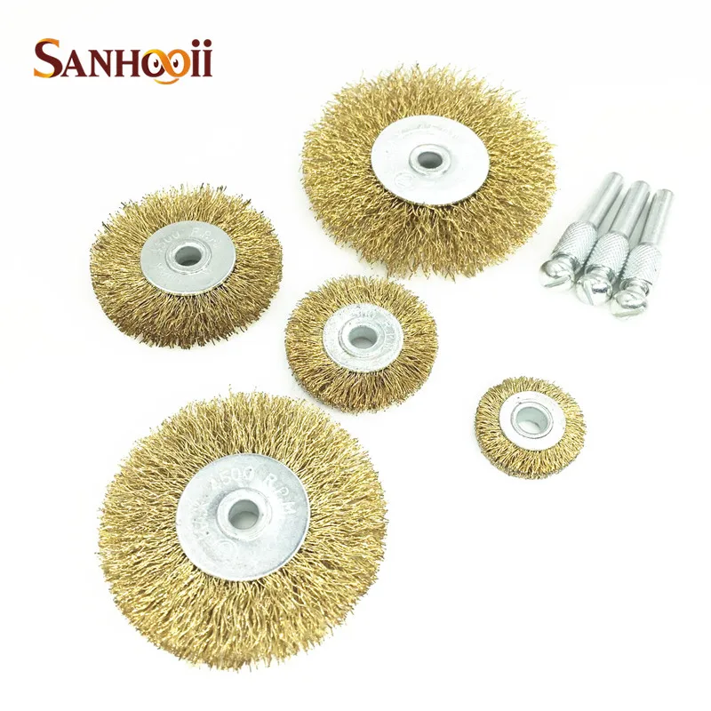 

Stainless Steel Wire Abrasive Wheel DIsc Brushes set Polishing Rust Welding Removal Clearing Rotary Tool Accessories Tools