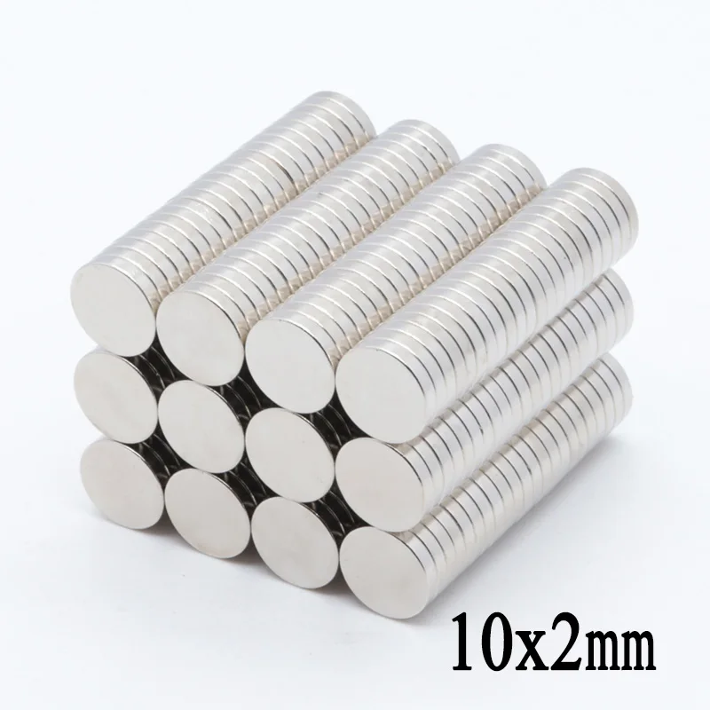 

200pcs 10x2 mm N35 Super Strong Powerful Small Round Rare Earth Neodymium Magnets 10*2 mm