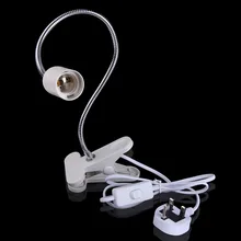 Регулируемый длинный шейный превосходный гибкий E27 светодиодный держатель лампы на выключатель 50 см шнур питания с зажимом UK Plug HR