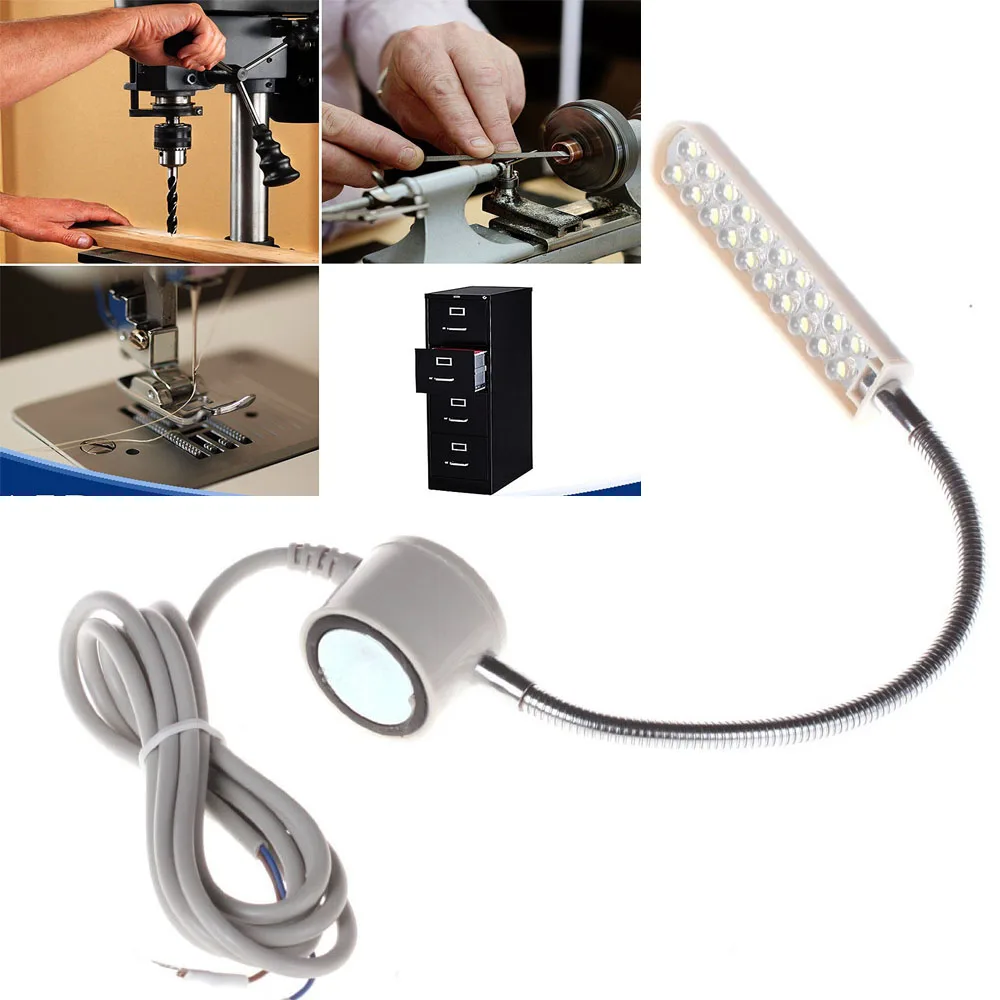 220V Sewing Machine Super Bright White 20 LEDs Mounting Base