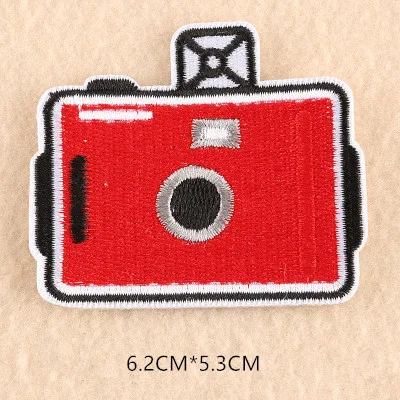 1 шт. мультяшная камера патчи для детской одежды железные аппликации DIY полосы вышитые наклейки Пришивные винтажные штампы значки-ZU8 - Цвет: ZU08-5