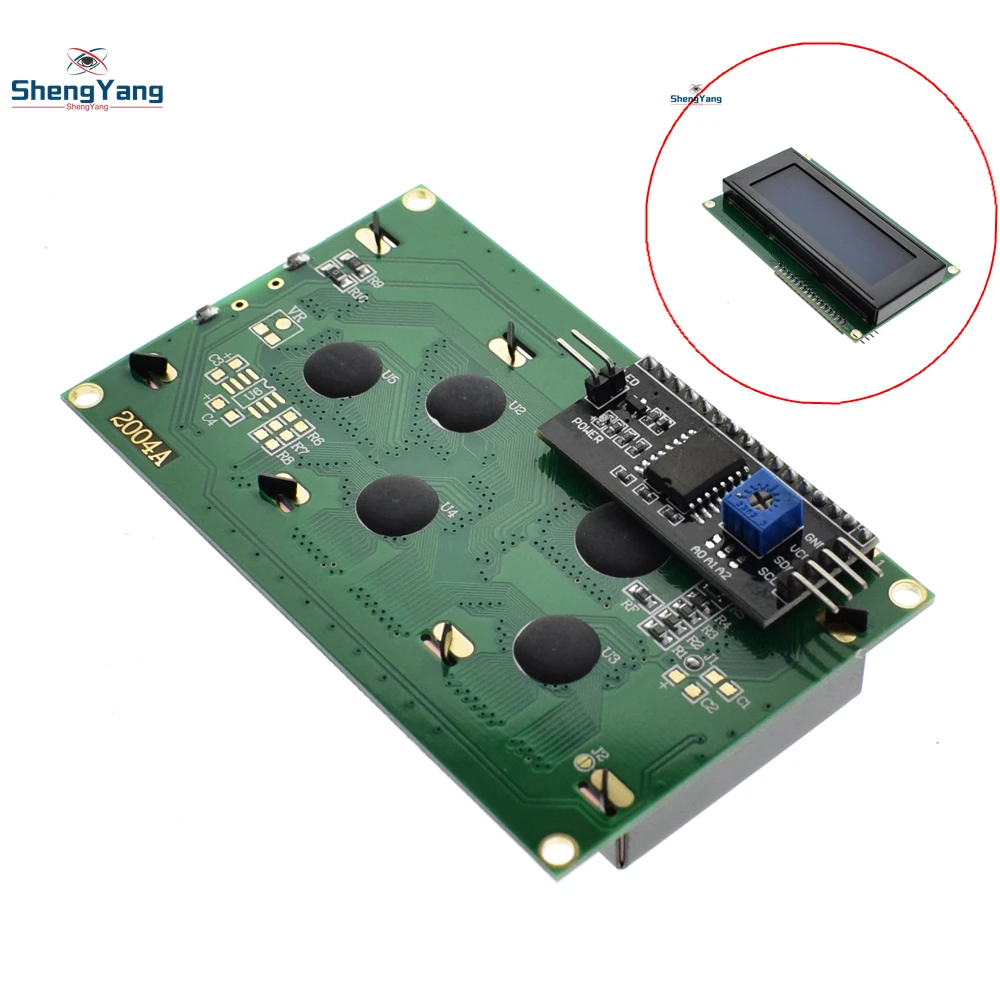 1PCS ShengYang LCD2004+I2C 2004 20x4 2004A blue screen HD44780 ...