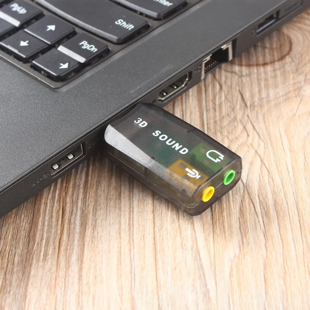 USB аудио адаптер 2 0 Звуковая карта Внешний конвертер с 3 5 мм гарнитура микрофон