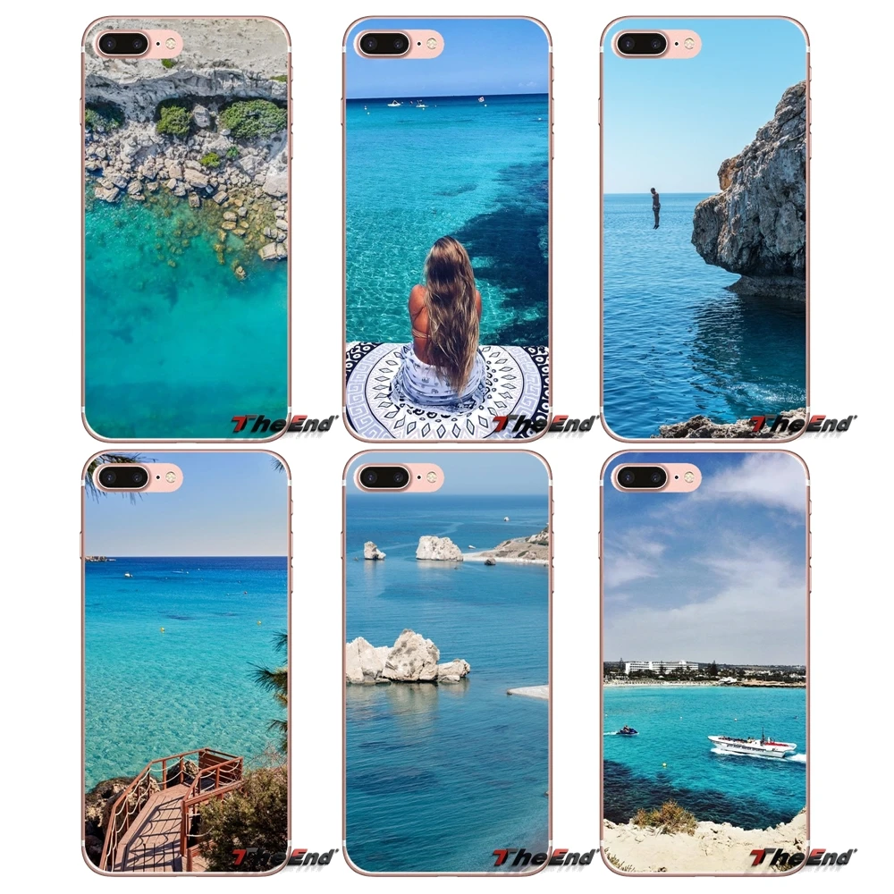 Blue Turquoise Sea Cyprus Silicone Case For Huawei G7 G8 P7 P8 P9 Lite Honor 4C 5X 5C 6X Mate 7 8 9 Y3 Y5 Y6 II 2 Pro 2017 | Мобильные