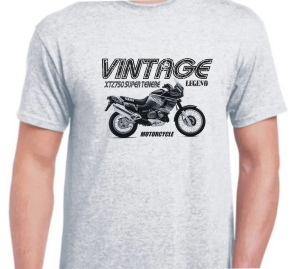 

2019 New Fashion Yam XTZ750 Super Tenere Inspired Vintage Classic Motorcycle Bike T-shirt