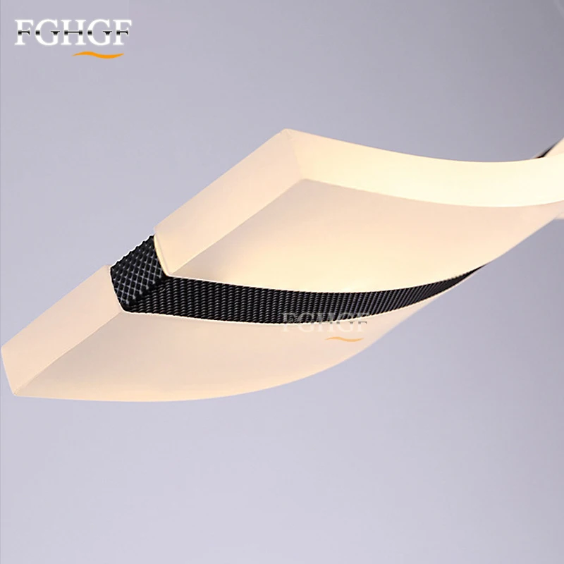 Hanging Modern Led Chandelier Lights For Dining Room Bar suspension Wave luminaire Lustres Chandeliers Lamp Lighting Fixtures (1)