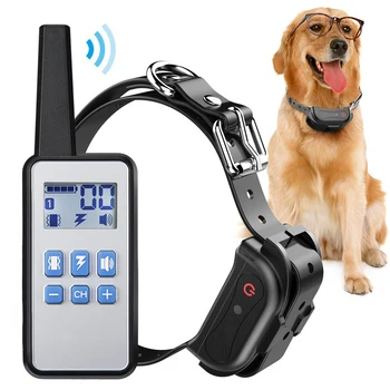 

500m Electric Dog Training Collars Pet Remote Control Waterproof Rechargeable with LCD Display for All Size Bark-stop Collars