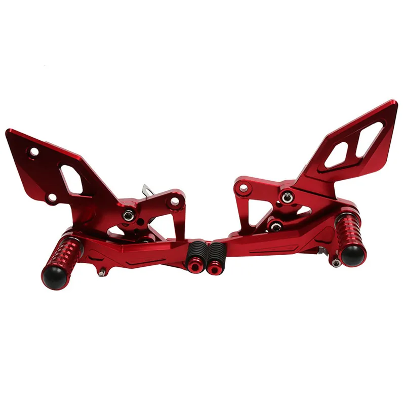 Red CARPRIE педали 2 шт ЧПУ Алюминий Регулируемый Rider сзади комплекты Rearset Подножка для Yamaha YZF R3 R25 мотоциклетные скамеечка для ног m9 - Цвет: Red