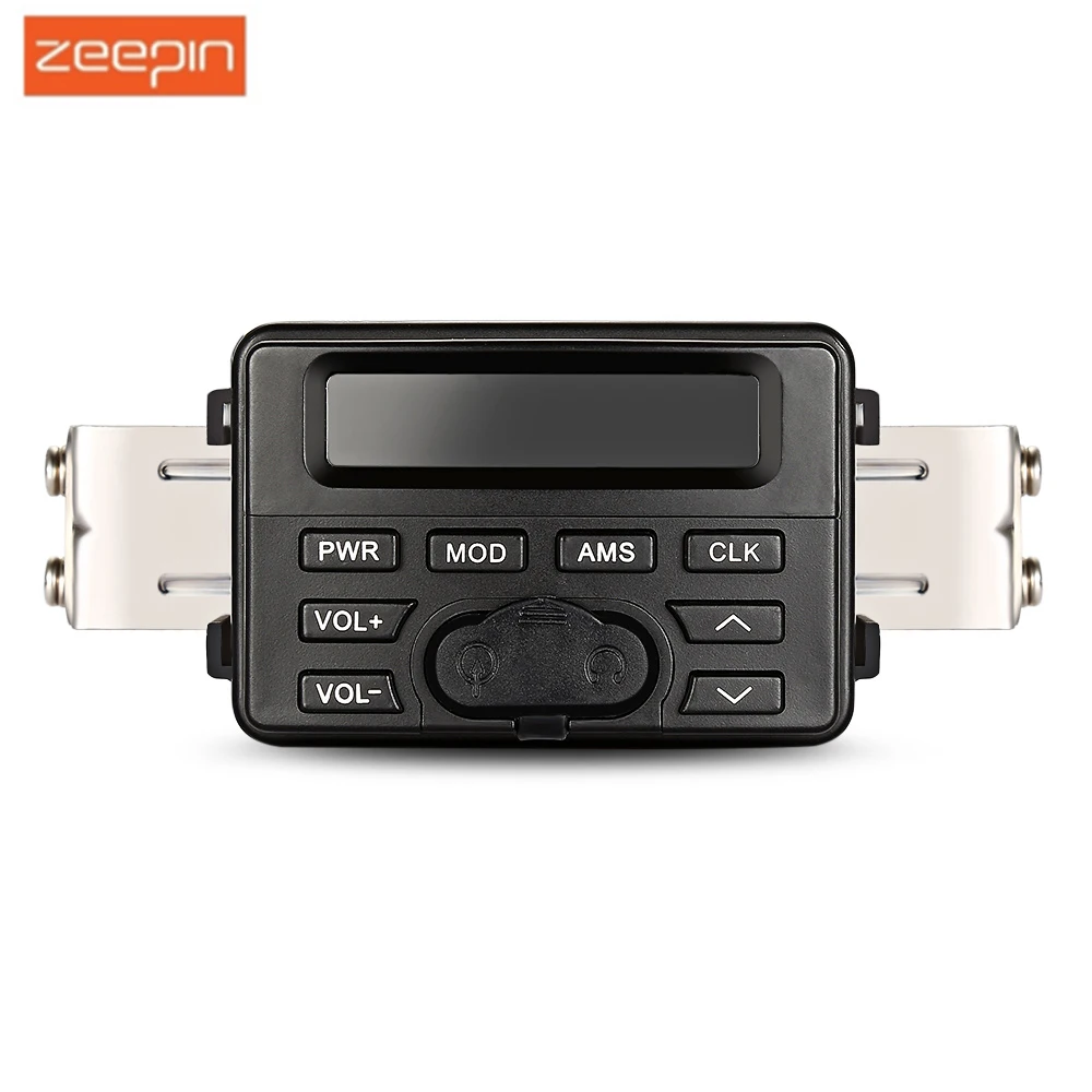 

Zeepin DC 12V MT723 Waterproof Motorcycle Audio BlueTooth MP3 Player Speaker Stereo FM Radio External LCD display screen