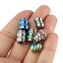 1 шт., титановый нож, нож из бисера, ремешок, Паракорд, веревка, Осенний кулон, открытый, EDC гаджет, многофункциональные инструменты