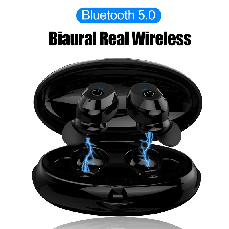 

TWS True Wireless Earbuds Stereo Bluetooth 5.0 Earphones Mini 3D Stereo Sport Earbuds For All Smart Phone With Charging Box