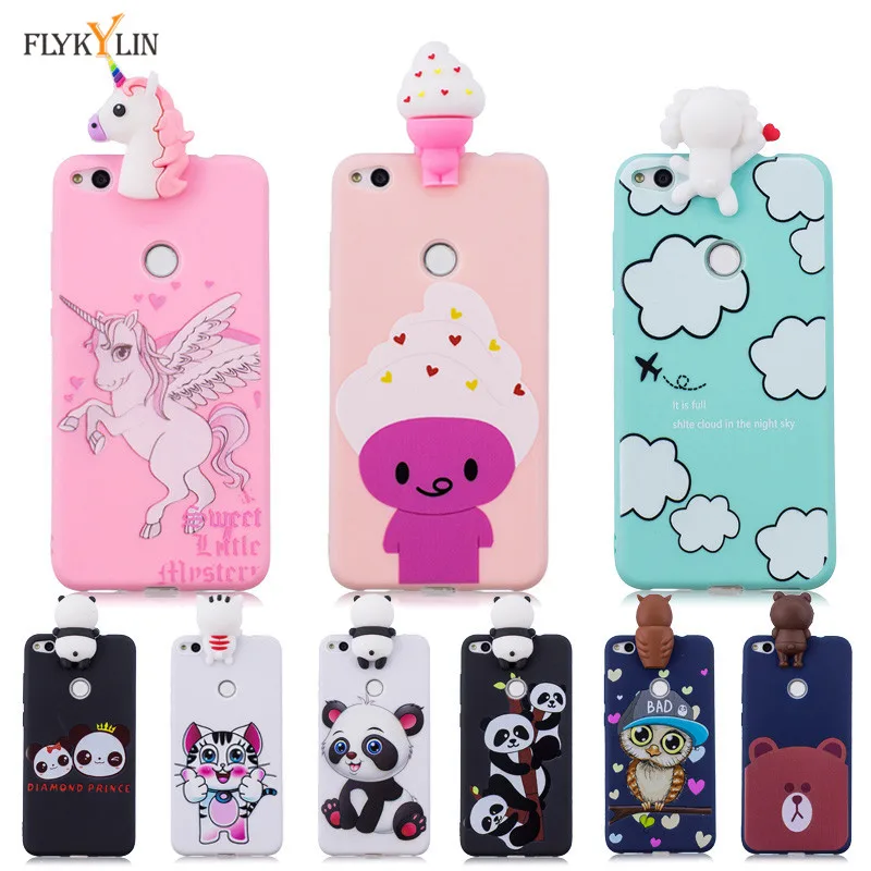 

Soft Silicone Case on For Coque Huawei P8 Lite 2017 Case Back Cover For Fundas Huawei P8 Lite 2017 3D Unicorn Panda Phone Case