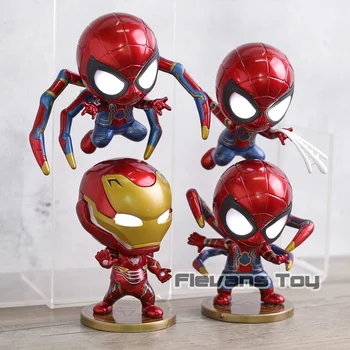 

Avengers Infinity War Iron Man Iron Spider Spiderman Q Version PVC Figures Dolls Toys Birthday Gift 4pcs/set