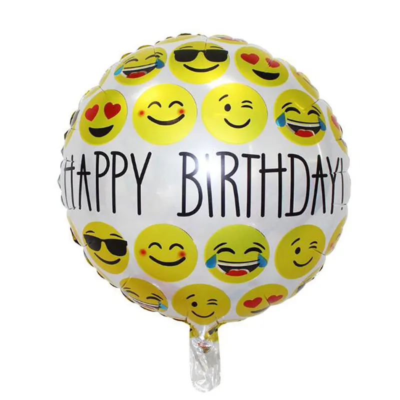 

18 inch foil balloons Smile Cry Heart Expression Wedding Birthday Party Decor Balloon Child Gifts Helium Balloon for Child Ball