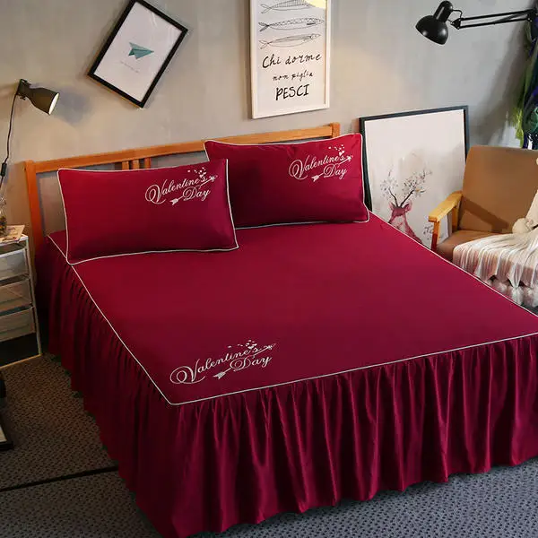 Корейская версия постельное покрывало Матрас протектор Твердые покрывало на кровать в спальню постельные принадлежности, покрывала простыня свадебные подарки