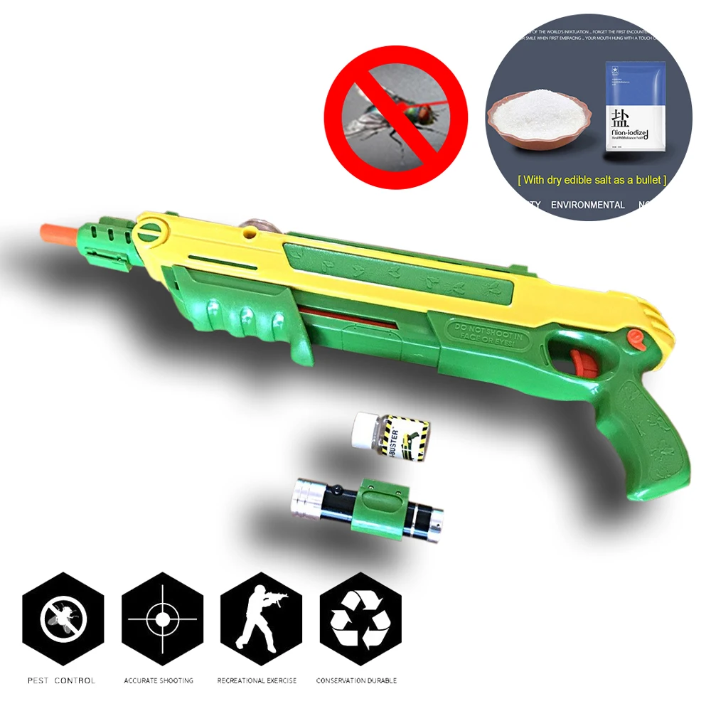 

Hot! [ Salt Fly Gun and and Pepper Bullets Blaster Airsoft for Bug Blow Gun Mosquito Model Toy Salt Gun ] 2018 Bicycle Lights