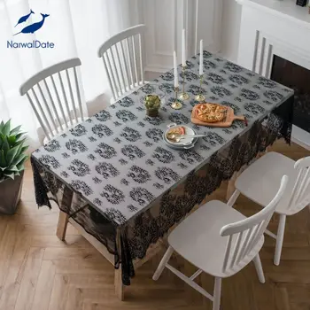 

Full Lace Rectangular Table Cover American Country Table Cloth Christmas Table Cloth Wedding Table Cloth Crochet Lace Tablecloth