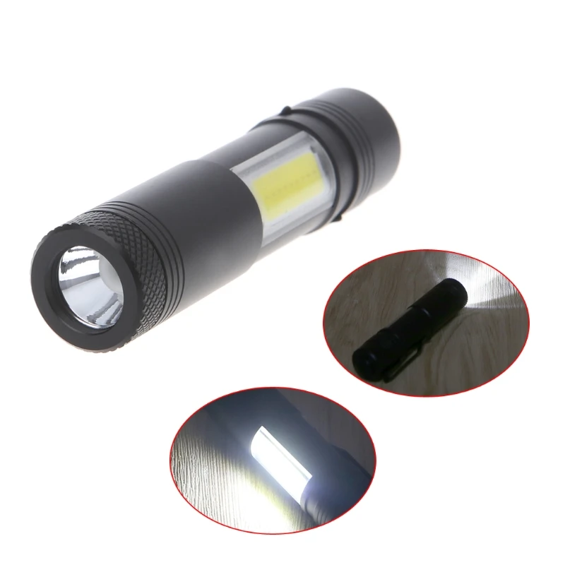 

12000 Lumen Mini Flashlight XPE+COB LED Torch Lamp Penlight AA/14500 4 Modes