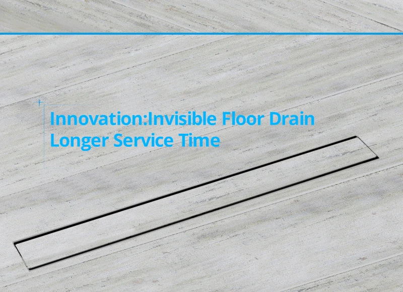 DCAN Stainless Steel Linear Channel Shower Floor Drain Gate 60cm 80cm 100cm 120cm SUS304 Deodorization Type Long Floor Drain (3)
