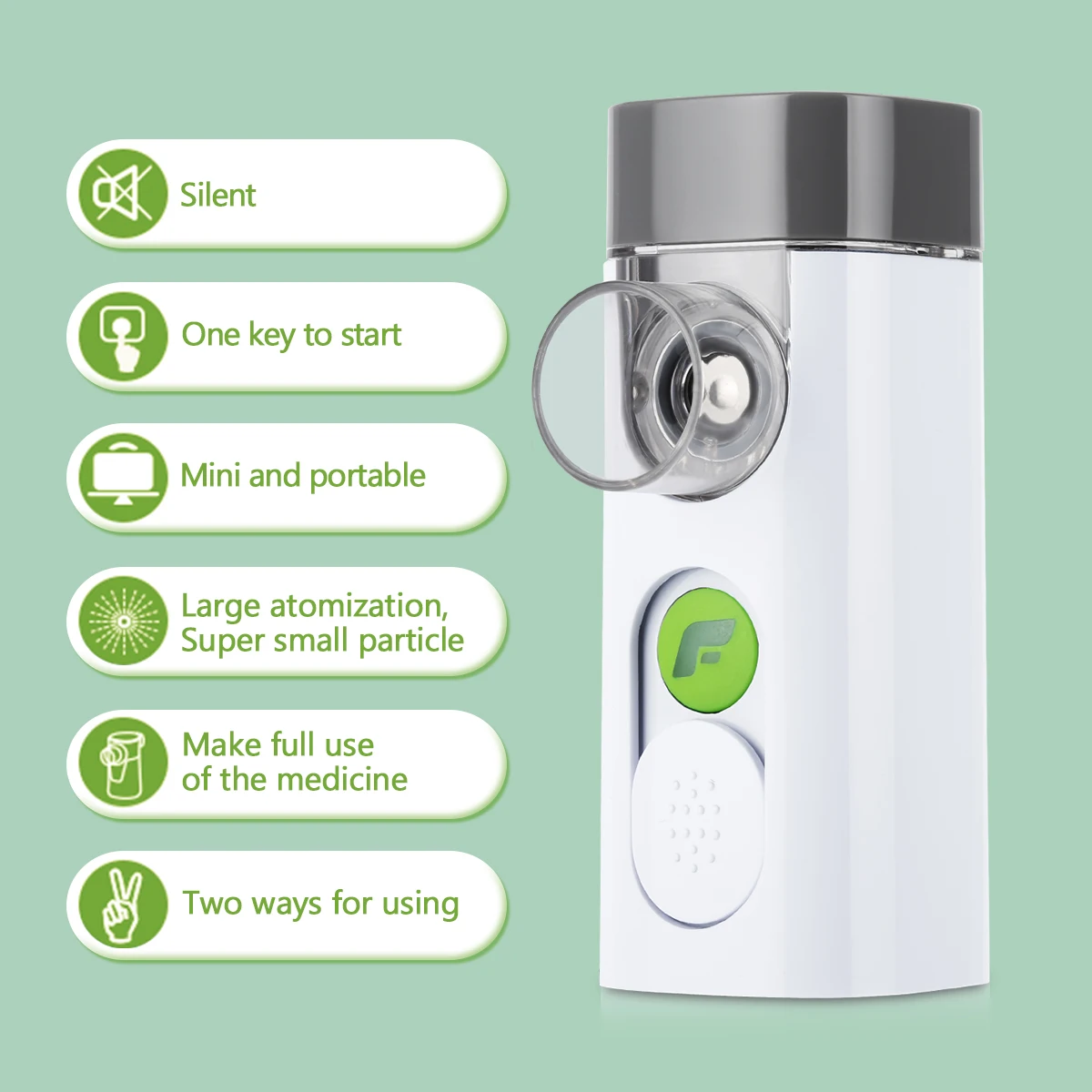 

USB Rechargeable Ultrasonic Handheld Facial Steamer Mist Inhaler Vaporizer Personal Mist Inhaler Portable Nebulizer for Home