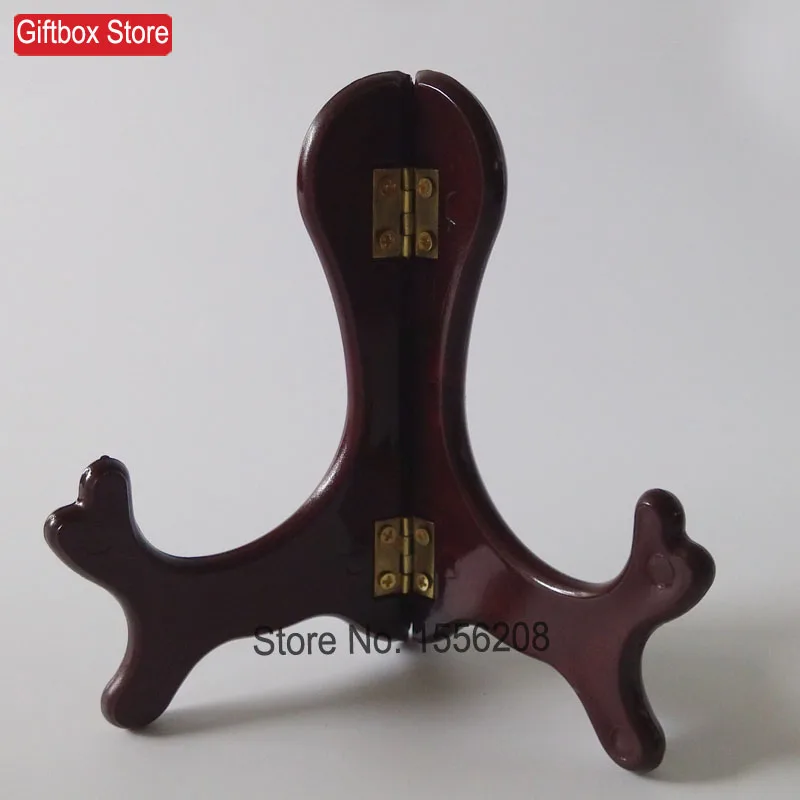

Folding Plastic Wooden Like Display Bracket Table Holder For Home Decoration 5 inch Plate