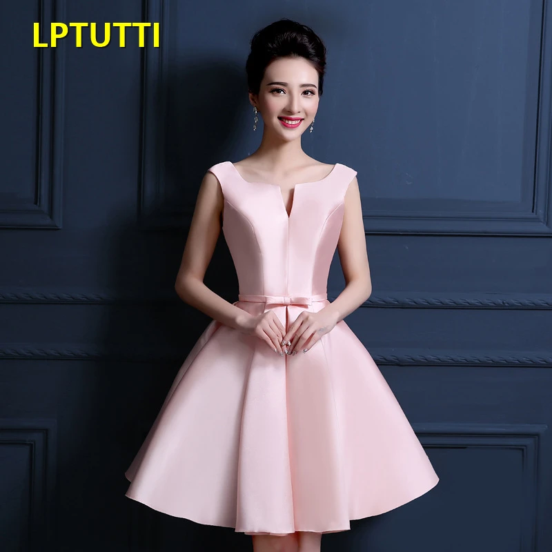 

LPTUTTI Satin New Sexy Woman Plus Size Social Festive Elegant Formal Prom Party Gowns Fancy Short Luxury Cocktail Dresses