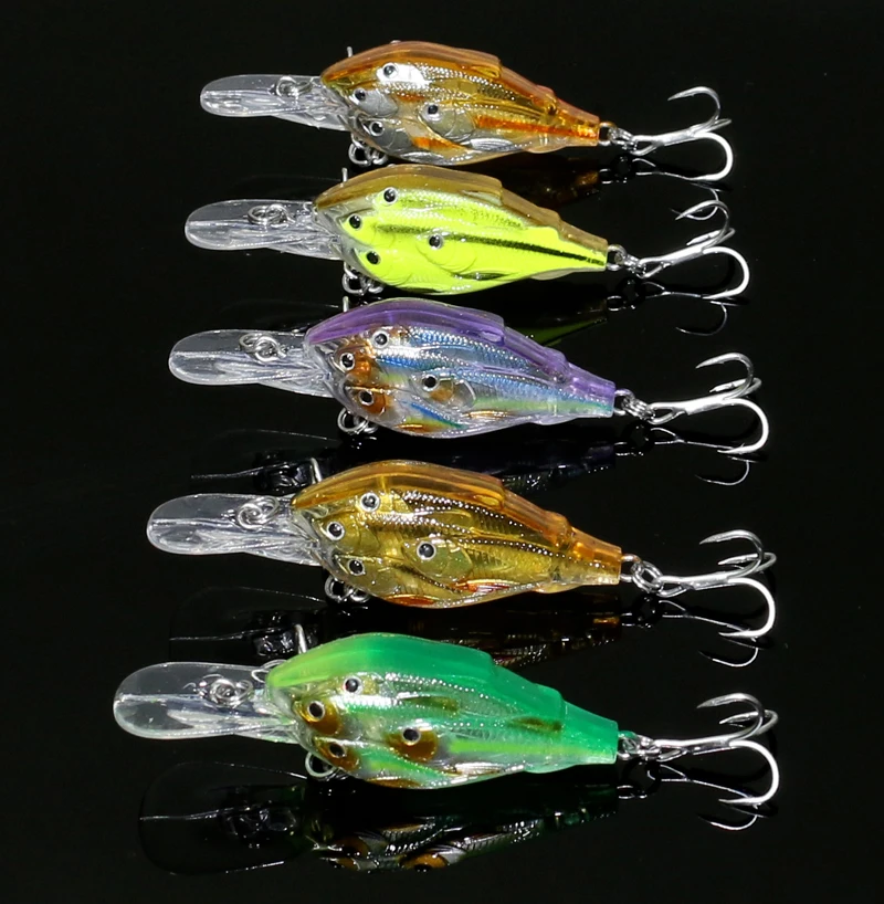 5pcs Crazy Crankbait Group Fish Bait 6.5cm 6.5g Wobbler Bait Swimbait