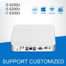 Intel Core CPU i3 6100U Mini PC Cooler Fan Computer Desktop Mini Windows 10 i5 6200U i7 6500U Intel 6Gen HD Graphics 620 4K HTPC