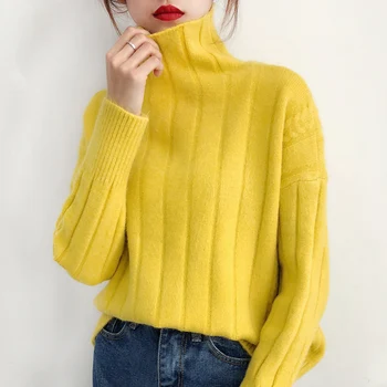 

head, autumn and winter, 2020 new styles, sluggish wind, long sleeves loose Korean knitted Jersey.