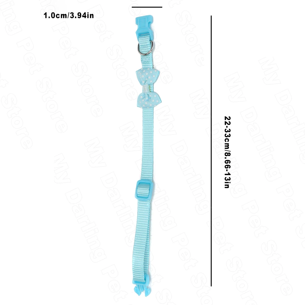 Cat Collar for Small Dogs Breakaway Adjustable Pet Collars Cute Bowknot Necklace Red Collar Costum Chihuahua Puppy Kitten MP0028 (4)