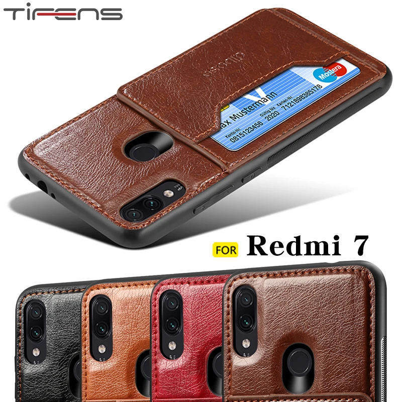 

Luxury Retro Xiomi Redmi7 Capinha Leather Car Magnetic Card Holder Stand Back Cover Case For Xiaomi Mi Redmi 7 Coque Etui Shell